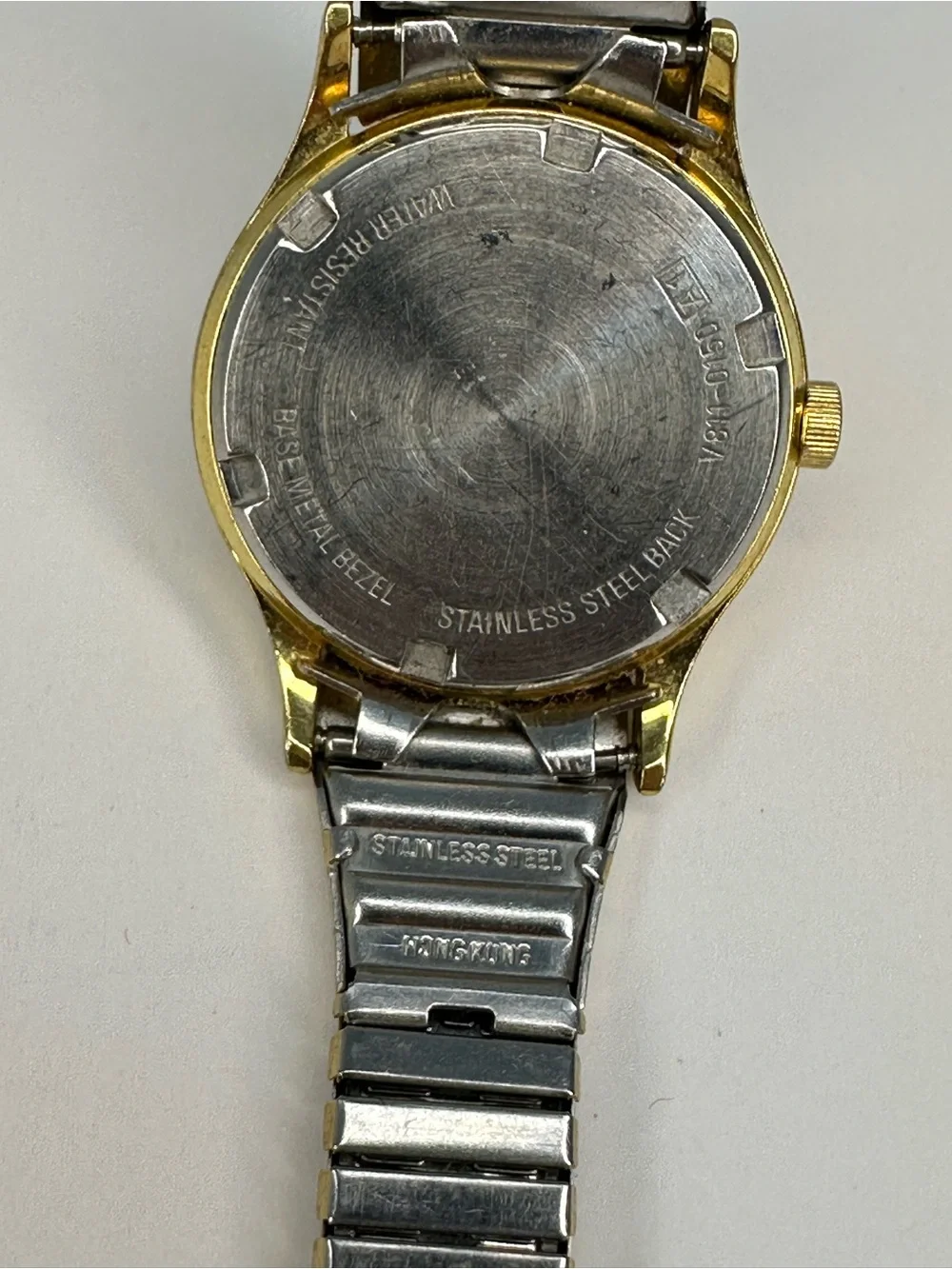 Lorus Gold Tone and Cream Mickey Mouse Quartz Watch